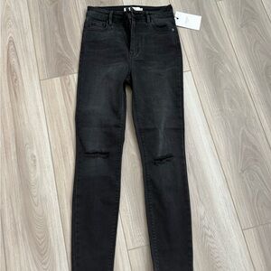 Women's Black Distressed Jeans